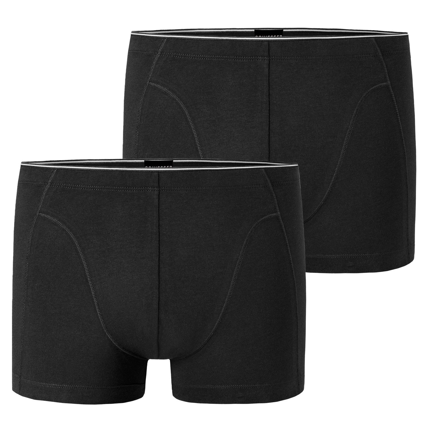 Schiesser Boxershorts 95/5 (Set) Komfortbund, ohne Seitennähte im 2er Pack