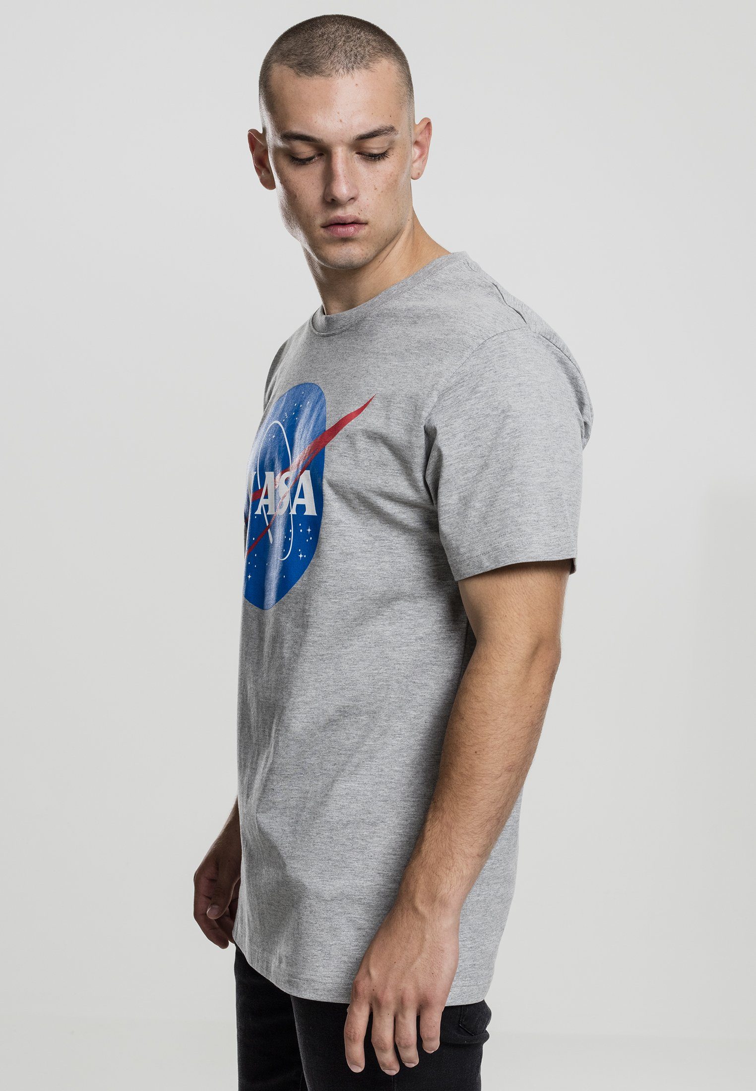 MisterTee T-Shirt (1-tlg) Herren NASA heathergrey Tee