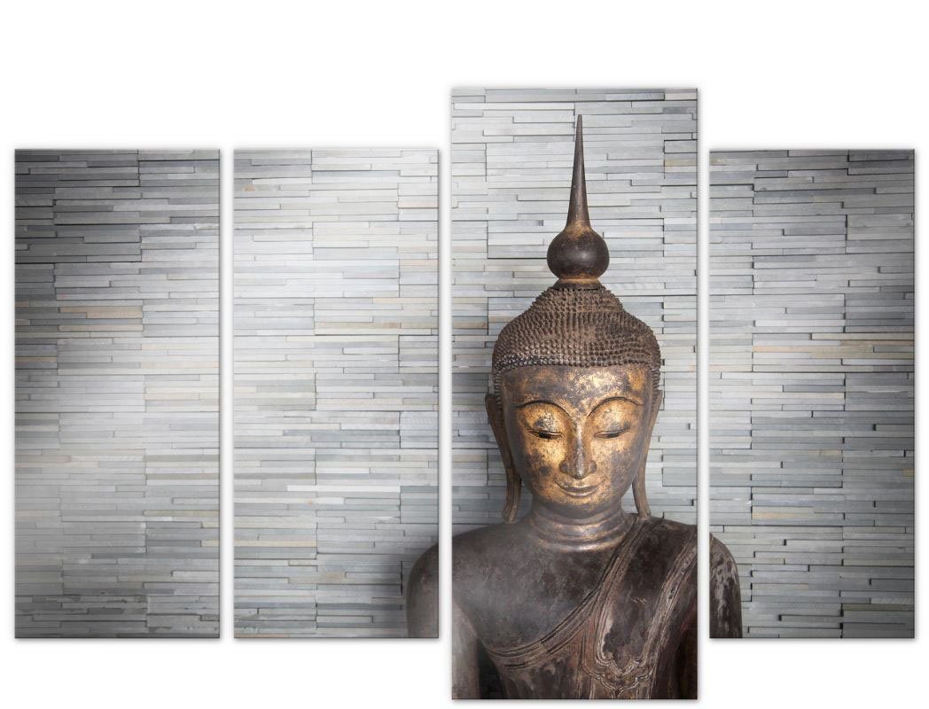 Wall-Art Mehrteilige Bilder Thailand Buddha Set (4-teilig), (Set, 4 St)