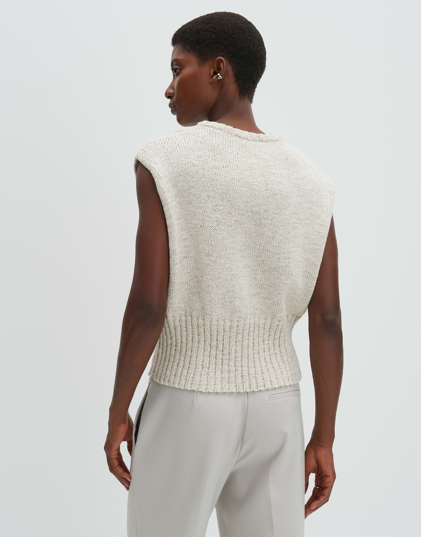 someday Pullunder Tuvalen aus Melange-Strick Lockere Passform, ideal als leichtes Layering-Piece