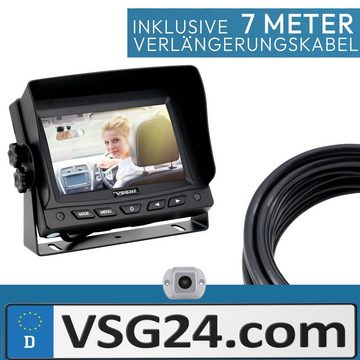 VSG24 5" Rückfahrsystem NAVIGATOR HD für PKW Front Heck inkl. Monitor & 1x Rückfahrkamera (Großer 170° Blickwinkel, geringe Abmessungen, Ideal zum Nachrüsten)