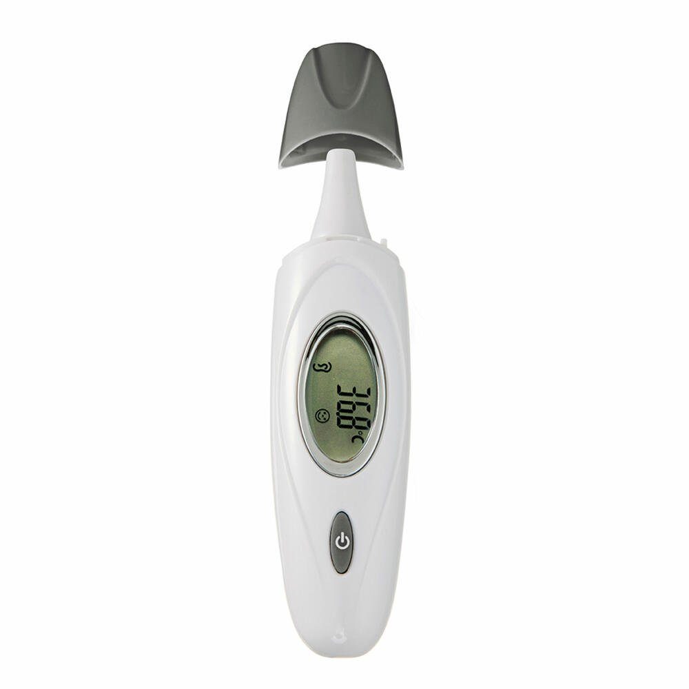 Optischer Infrarot-Fieberthermometer akustischer 3in1, Fieberalarm Reer Skintemp und