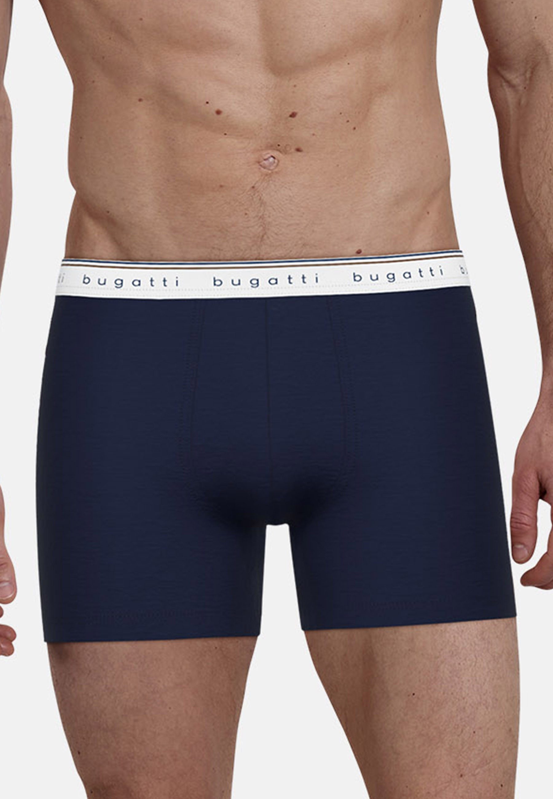bugatti Boxershorts Pisa (3er Pack) breiter Bund, mit Logo, atmungsaktiv, B günstig online kaufen