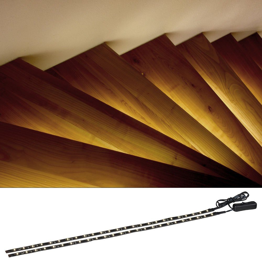 Globo Dekolicht, LED Strip Streifen Leiste USB 2x Licht-Band Treppen TV Hintergrund