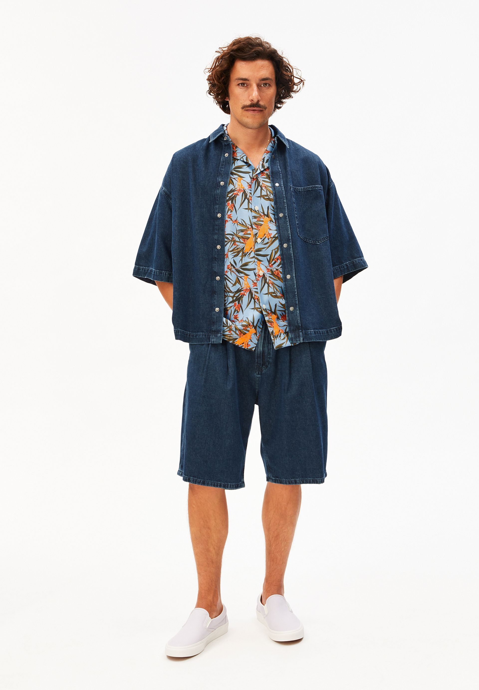 Armedangels Kurzarmhemd RESORT Bio-Baumwoll Mix (1-tlg., Oversized Fit)