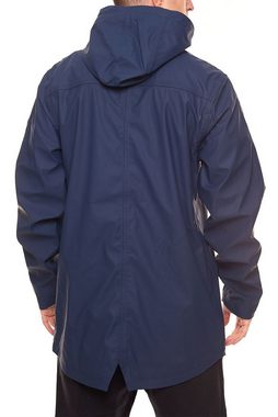 Blend Outdoorjacke BLEND Herren Regen-Mantel Windbreaker mit Kapuze Jyrki Regen-Jacke Blau