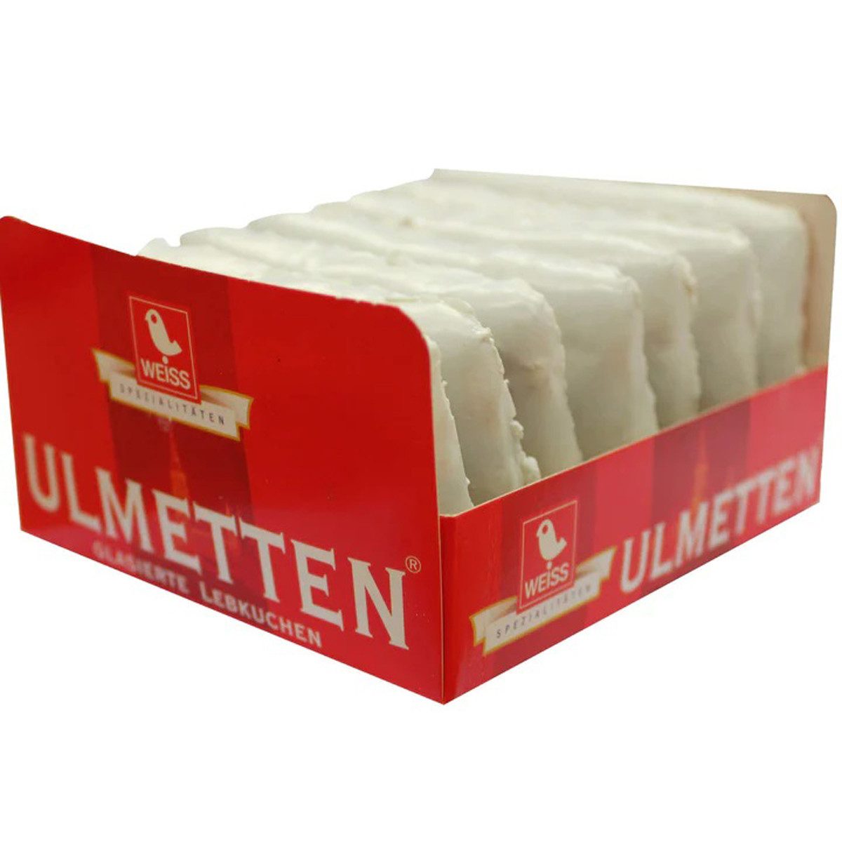 WEISS Süßigkeit, Weiss Ulmetten 7 braune saftige Lebkuchen mit Zucker Überzug 175g