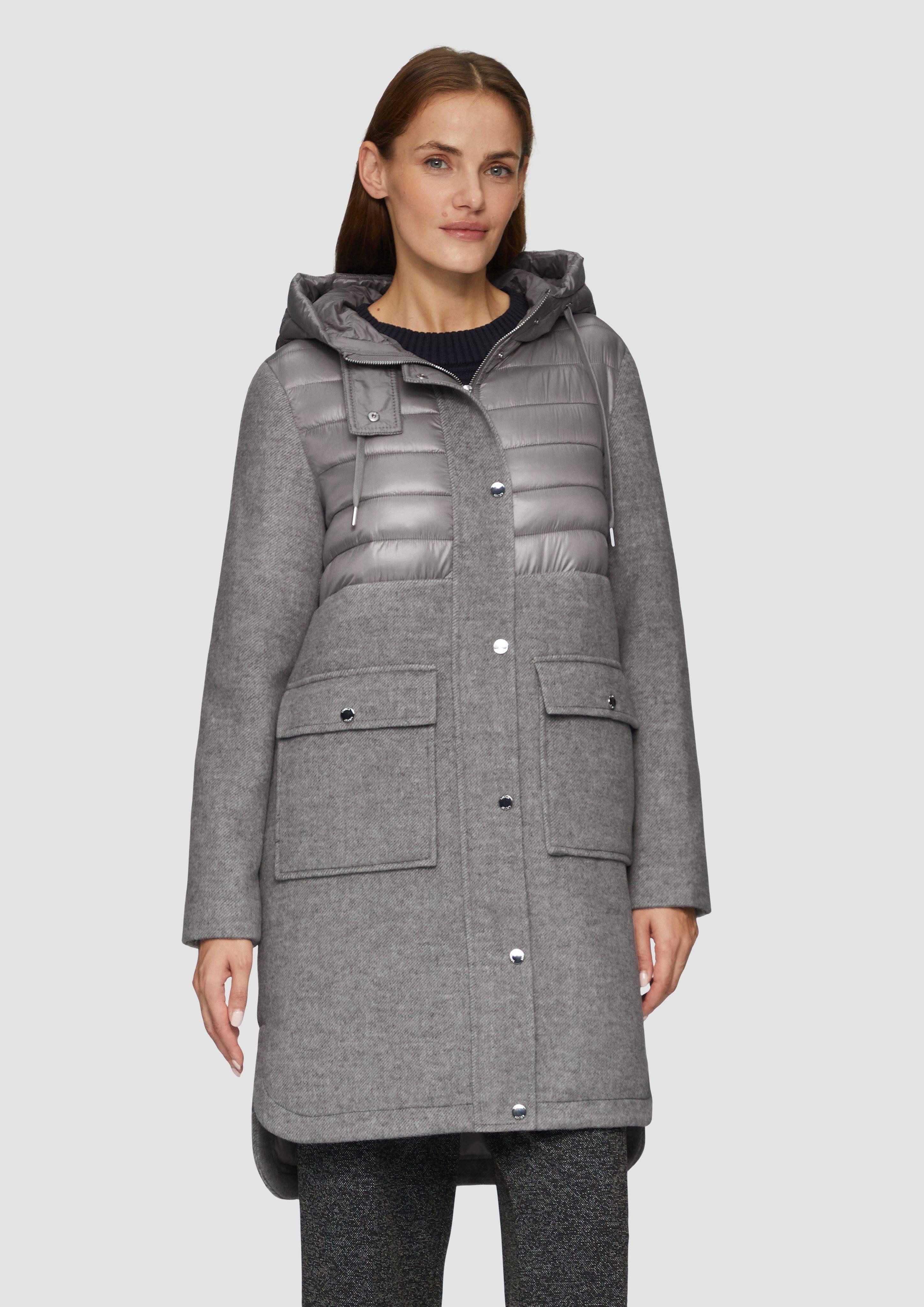 Funktionsmantel Parka im Fabricmix