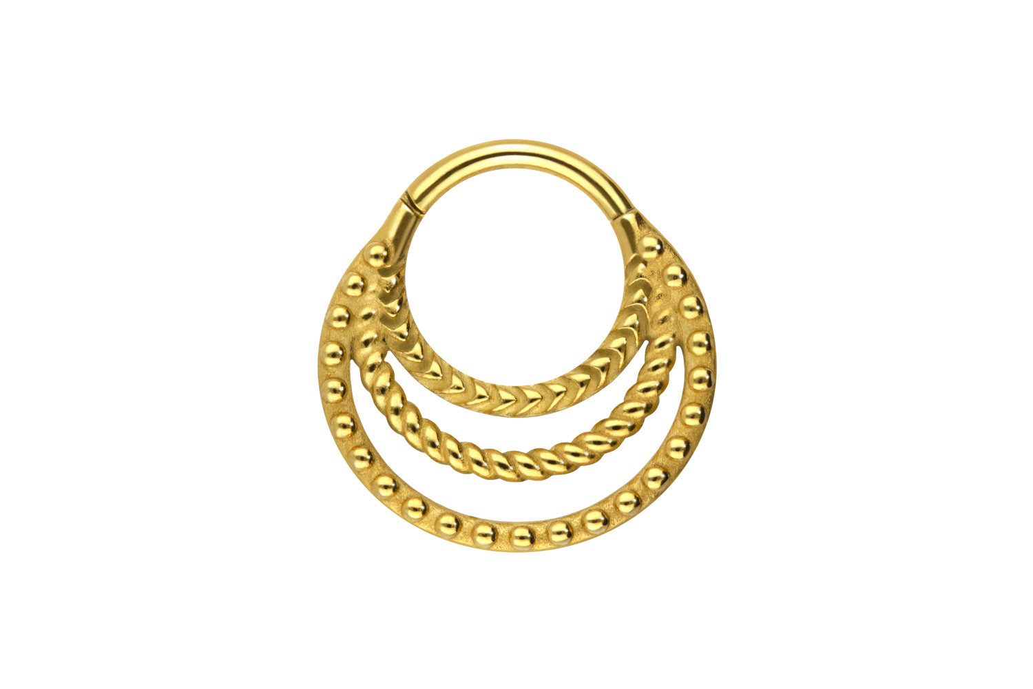 Nasenpiercing Chirurgenstahl Segmentring Clicker 3 RINGE + DESIGNS Ohrpiercing