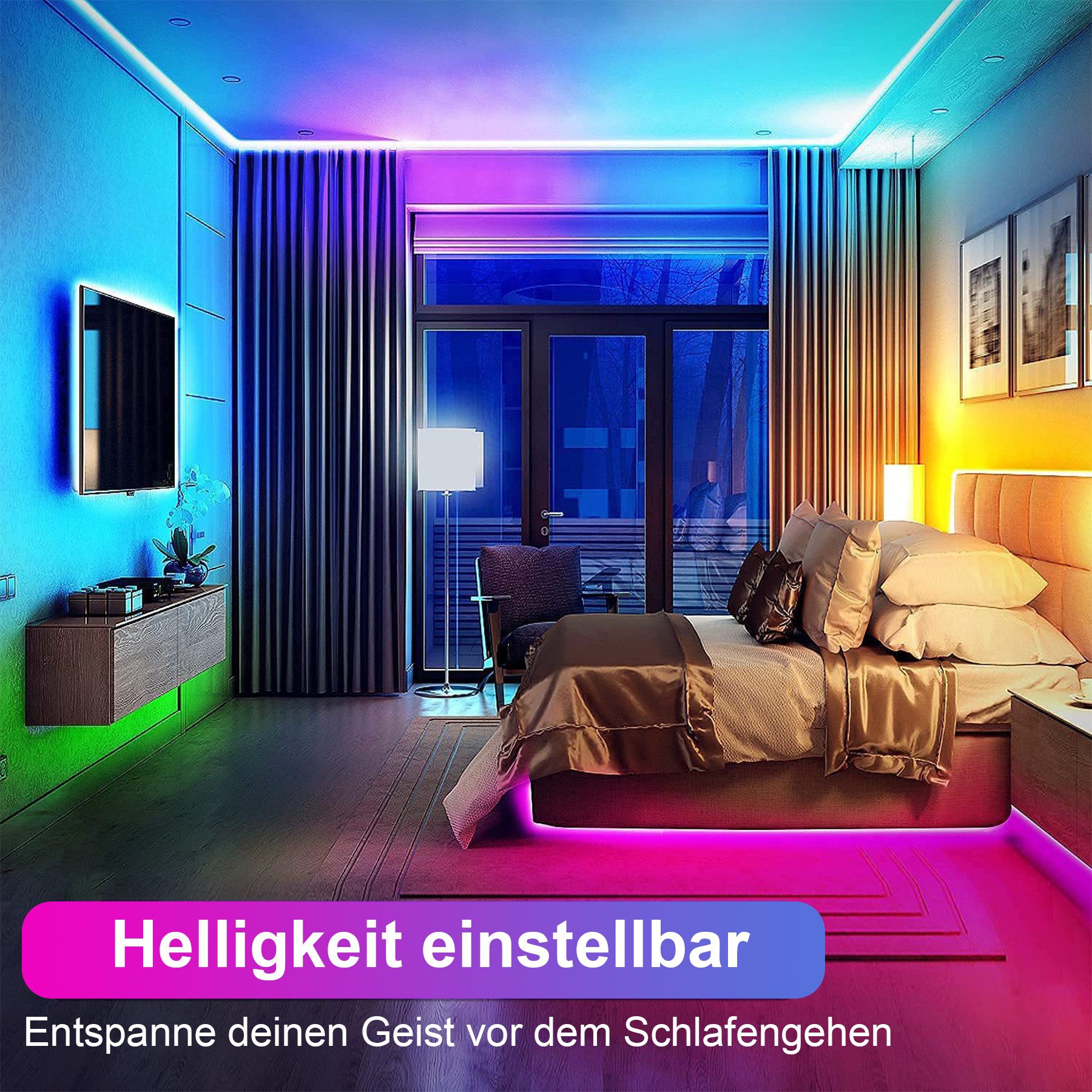 Senmudi LED-Streifen LED-Streifen 5m, Licht-Band Leiste günstig online kaufen