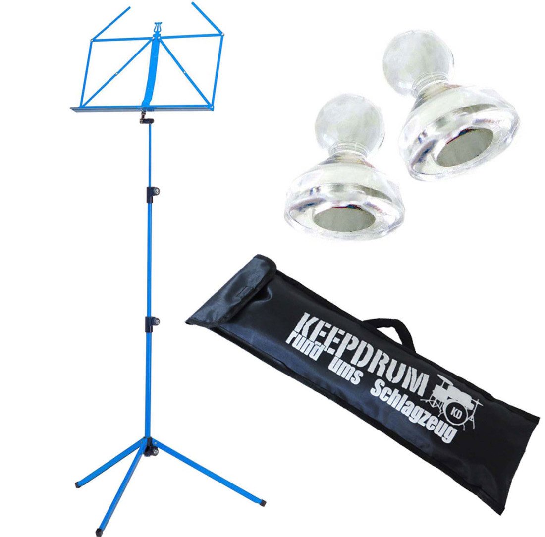 König & Meyer Notenpult K&M 100-1 Пюпитр Blau -Tasche, (Vorteilsset, mit 2 Magneten)