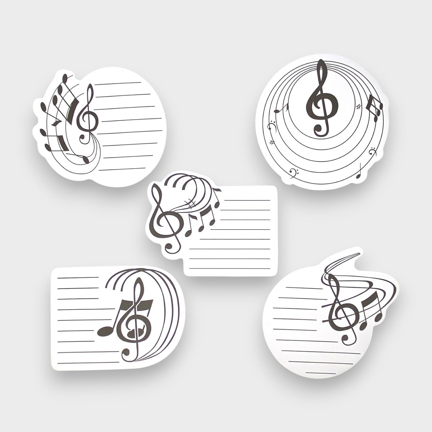 mugesh Haftnotizblock Haftnotizblock Violinschlüssel (5er-Set)