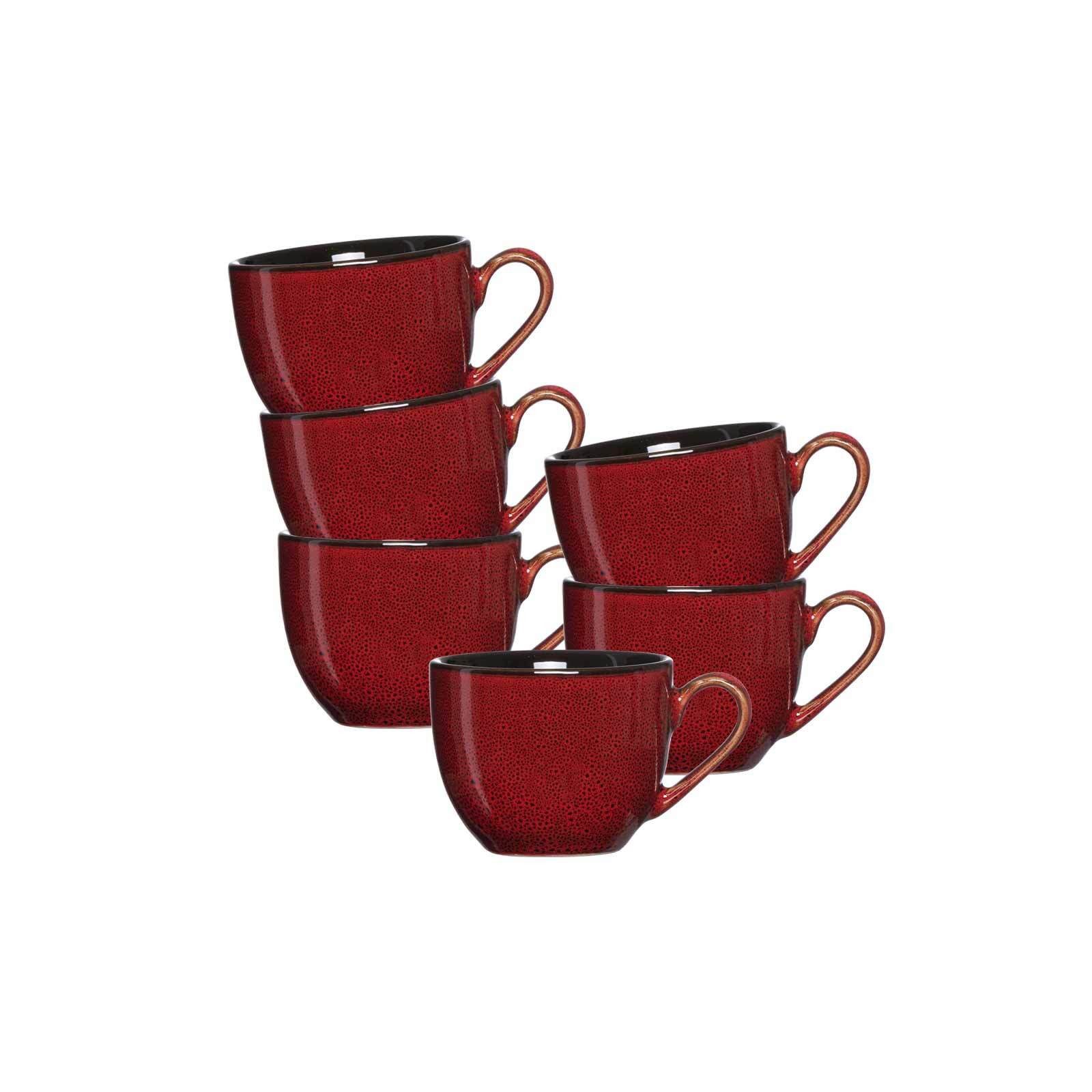 Ritzenhoff & Breker Espressotasse Gambia Espressotassen 90 ml 6er Set, 6-tlg., Steinzeug