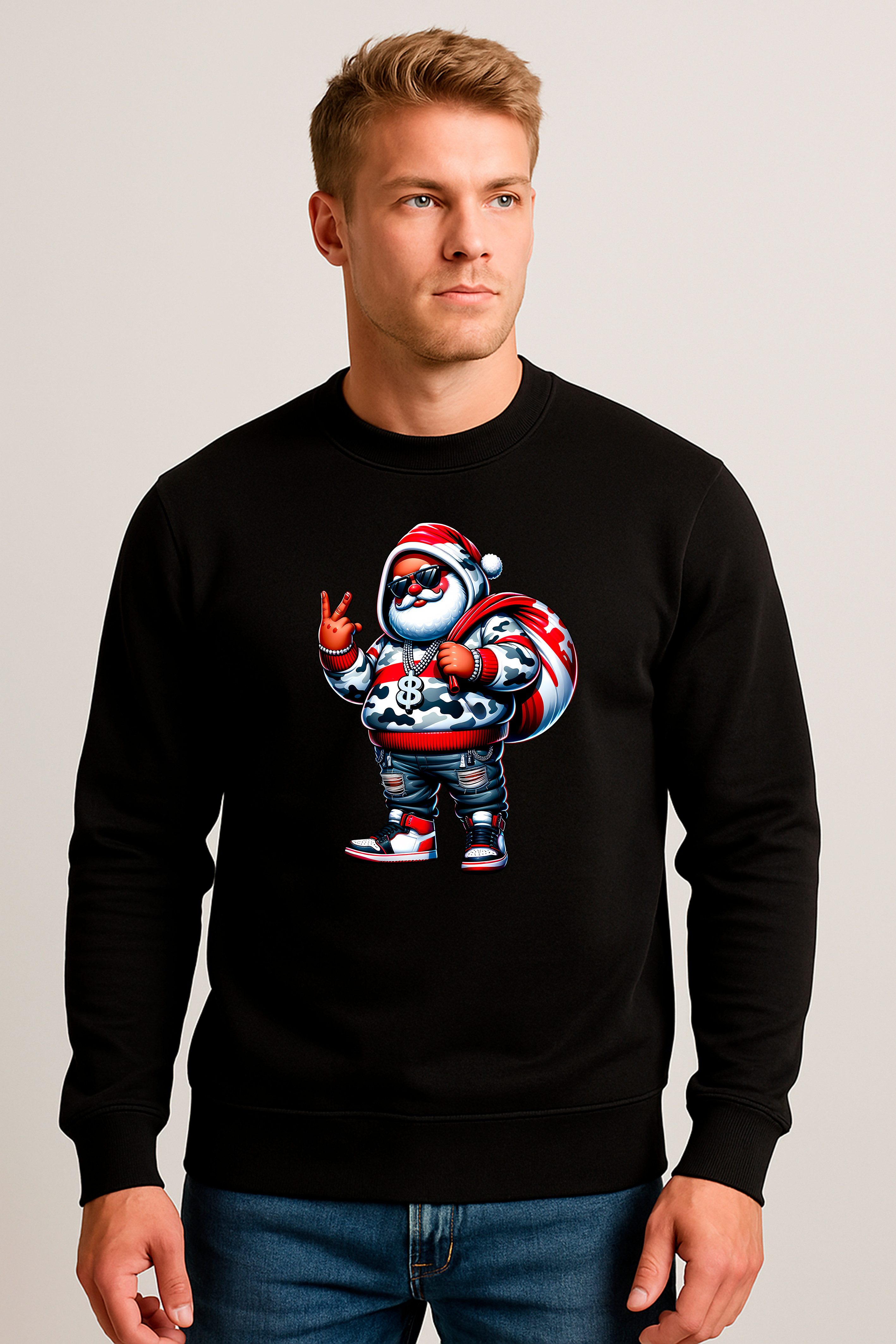 Banco Weihnachtssweatshirt Herren Weihnacht Pullover Rundhals günstig online kaufen