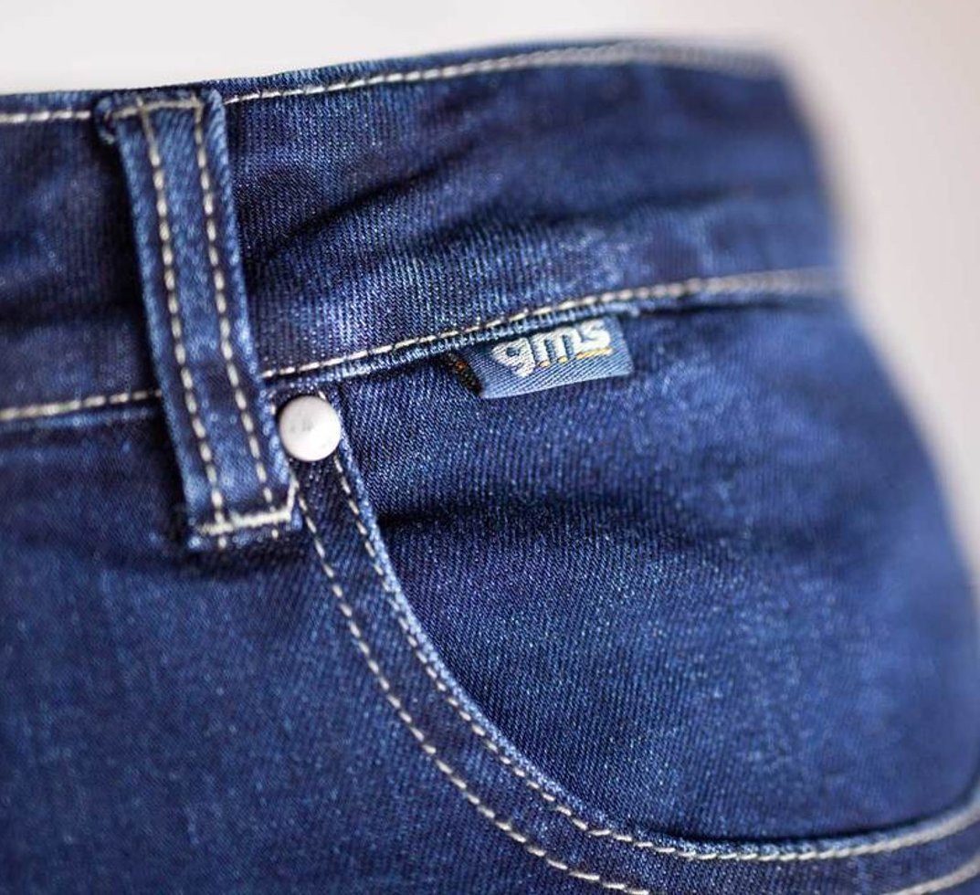 gms Motorradhose GMS Rattle Slim Damen Motorradjeans Knieprotektoren enthalten