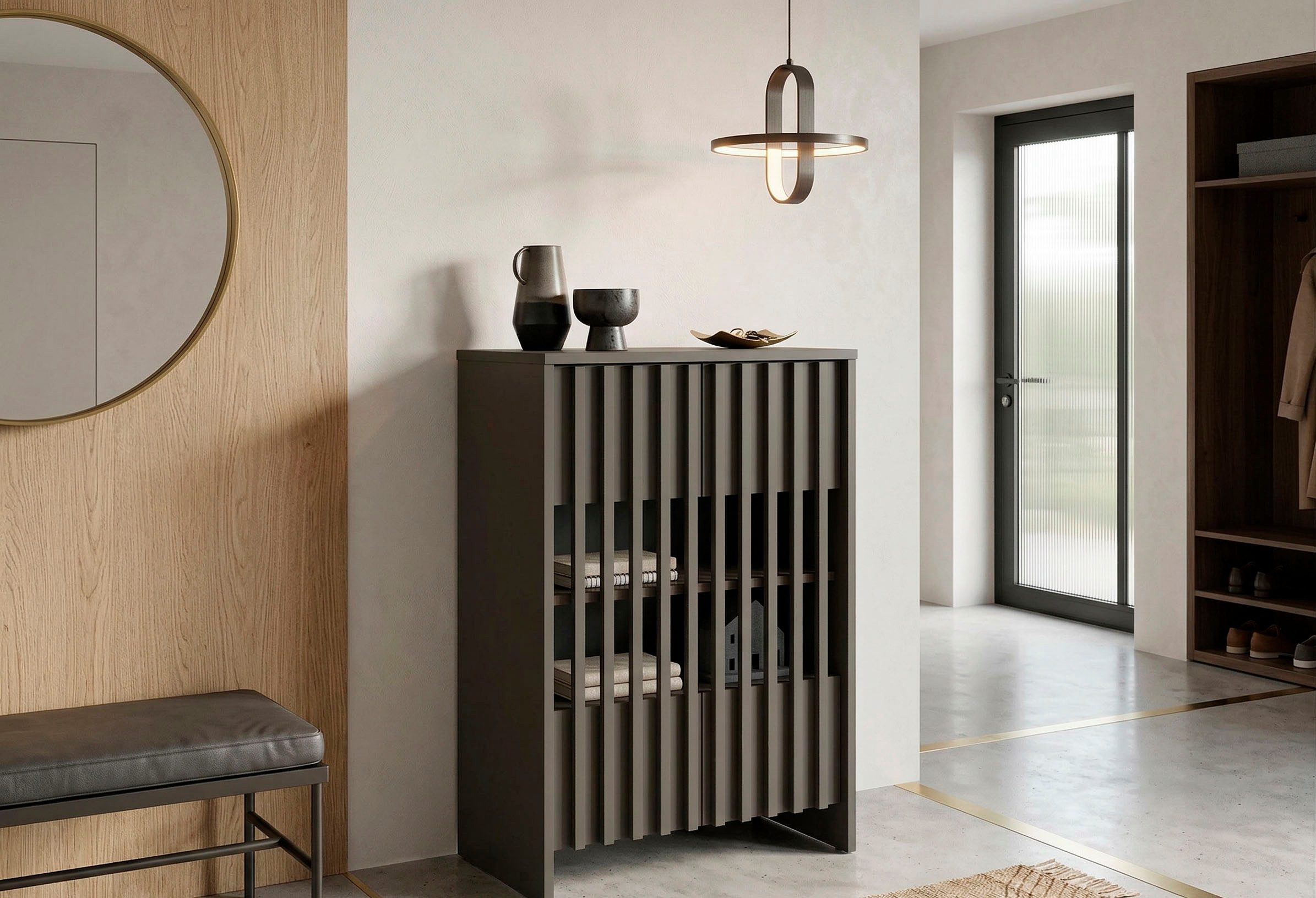 OTTO home Mehrzweckschrank (Maße B/T/H: 60/35,4/87 cm) Kommode mit viel Stauraum, Maße B/T/H: 60/35,4/87 cm