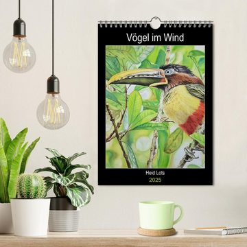 CALVENDO Wandkalender Vögel im Wind (Wandkalender 2025 DIN A4 hoch), CALVENDO Monatskalender