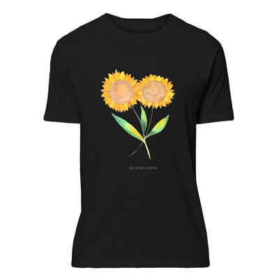 Mr. & Mrs. Panda T-Shirt Sonnenblume - Schwarz - Geschenk, Sonnenblumen, Party, Lustiges T-Shi (1-tlg)