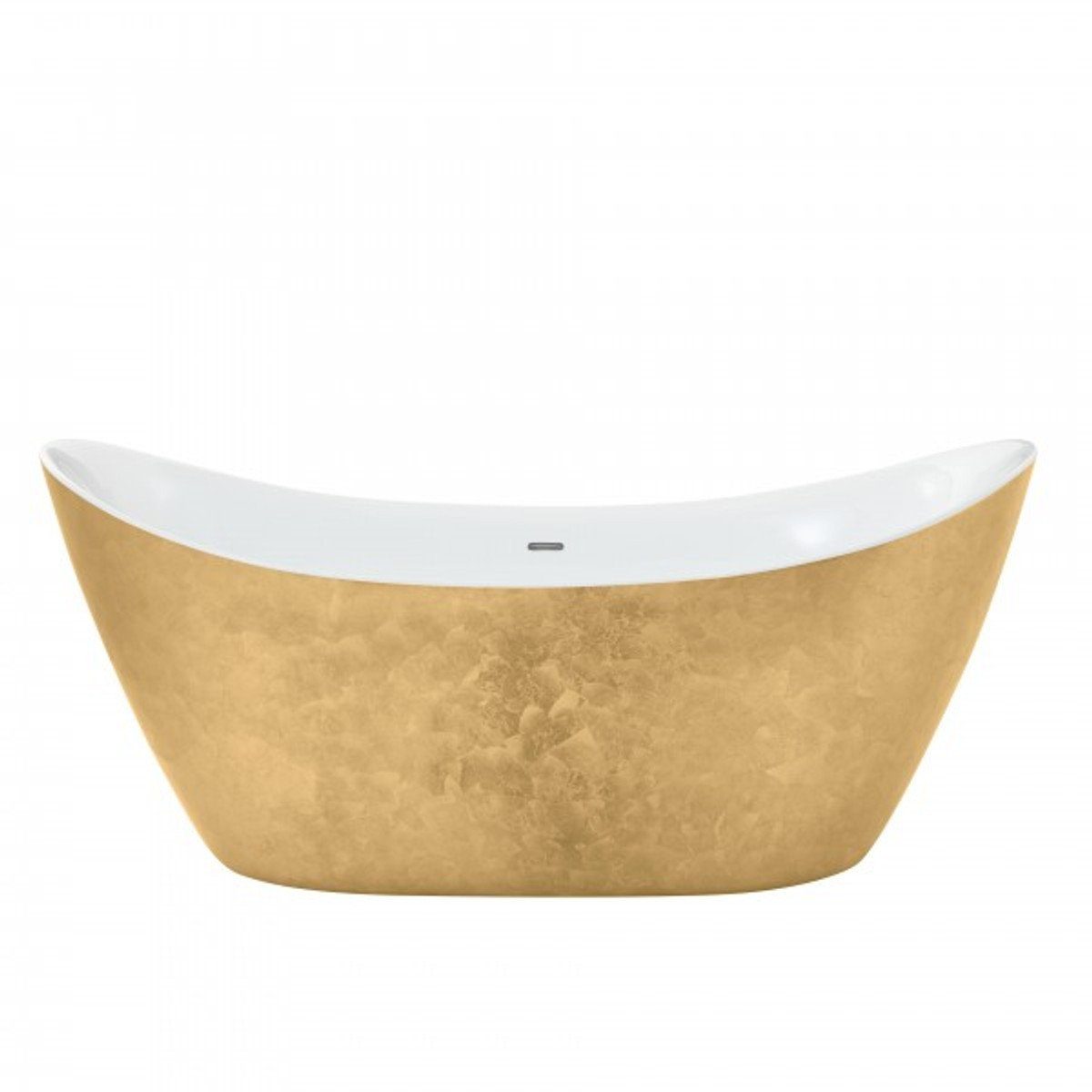 Casa Padrino Badewanne Art Deco Badewanne freistehend Gold Modell He-Hyl 1730mm - Freistehende Retro Antik Jugendstil Badewanne
