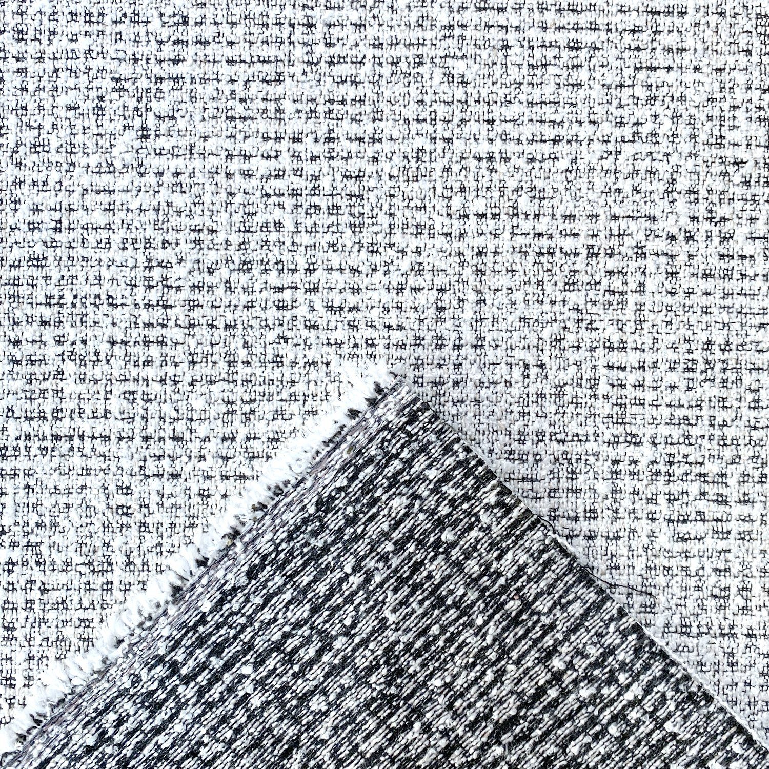 novely® Stoff CORTE Luxuriöser Bouclé Polsterstoff, Stilvolle Melange gezwirbelten Garne, Meterware, 1lfm