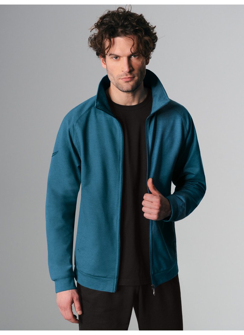 Trigema Sweatjacke TRIGEMA Raglanjacke aus Sweat-Qualität (1-tlg)
