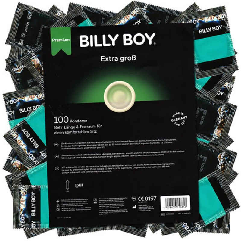 Billy Boy XXL-Kondome Extra Groß Packung mit, 100 St., extragroße Kondome für mehr Länge und Freiraum, XXL-Kondome mit Komfort-Form