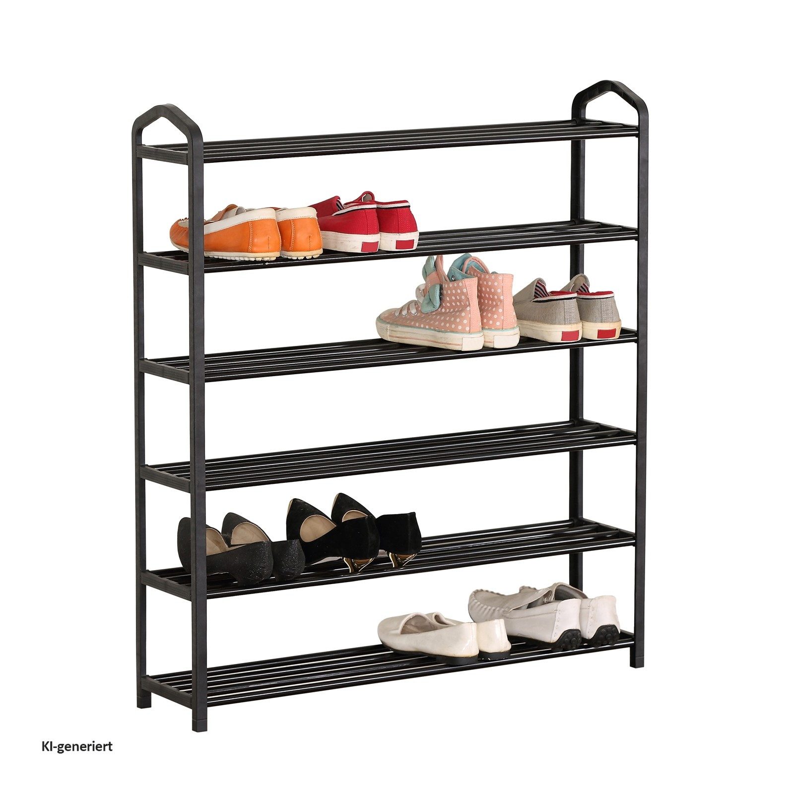 HTI-Living Schuhregal Schuhregal 6 Ebenen Lena Schwarz, Stück 1-tlg., Schuhablage