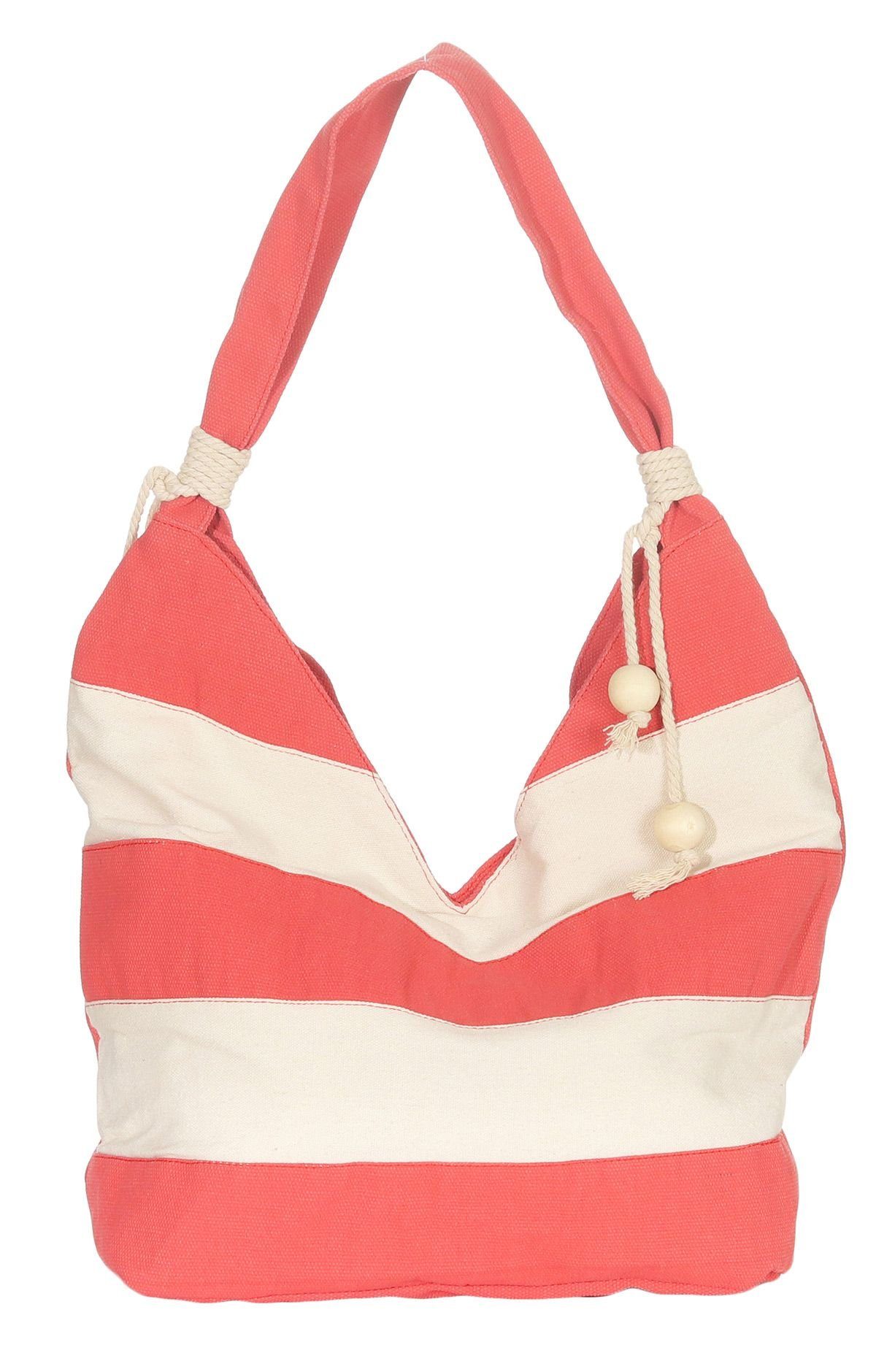 Antonio Einkaufsshopper Tasche Shopper Damentasche Gestreift Farbe: rot (88 günstig online kaufen
