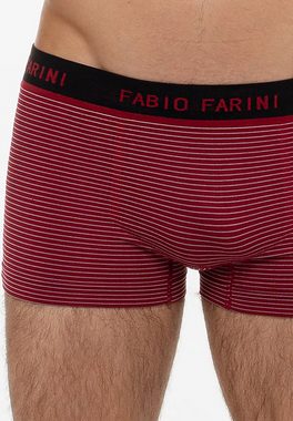 Fabio Farini Boxershorts Herren Unterhosen - Männer Retroshorts aus weicher Microfaser (4-St) im sportlichen Look mit Logoschriftzug