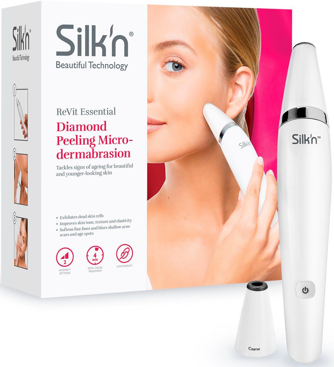 Silk'n Mikrodermabrasionsgerät Silkn Revit Essential, Mit Diamantaufsätzen  fein und grob + 30 Ersatz- filter