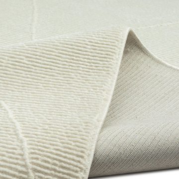 Teppich Recycle Teppich mit Rauten in creme, TeppichHome24, rechteckig