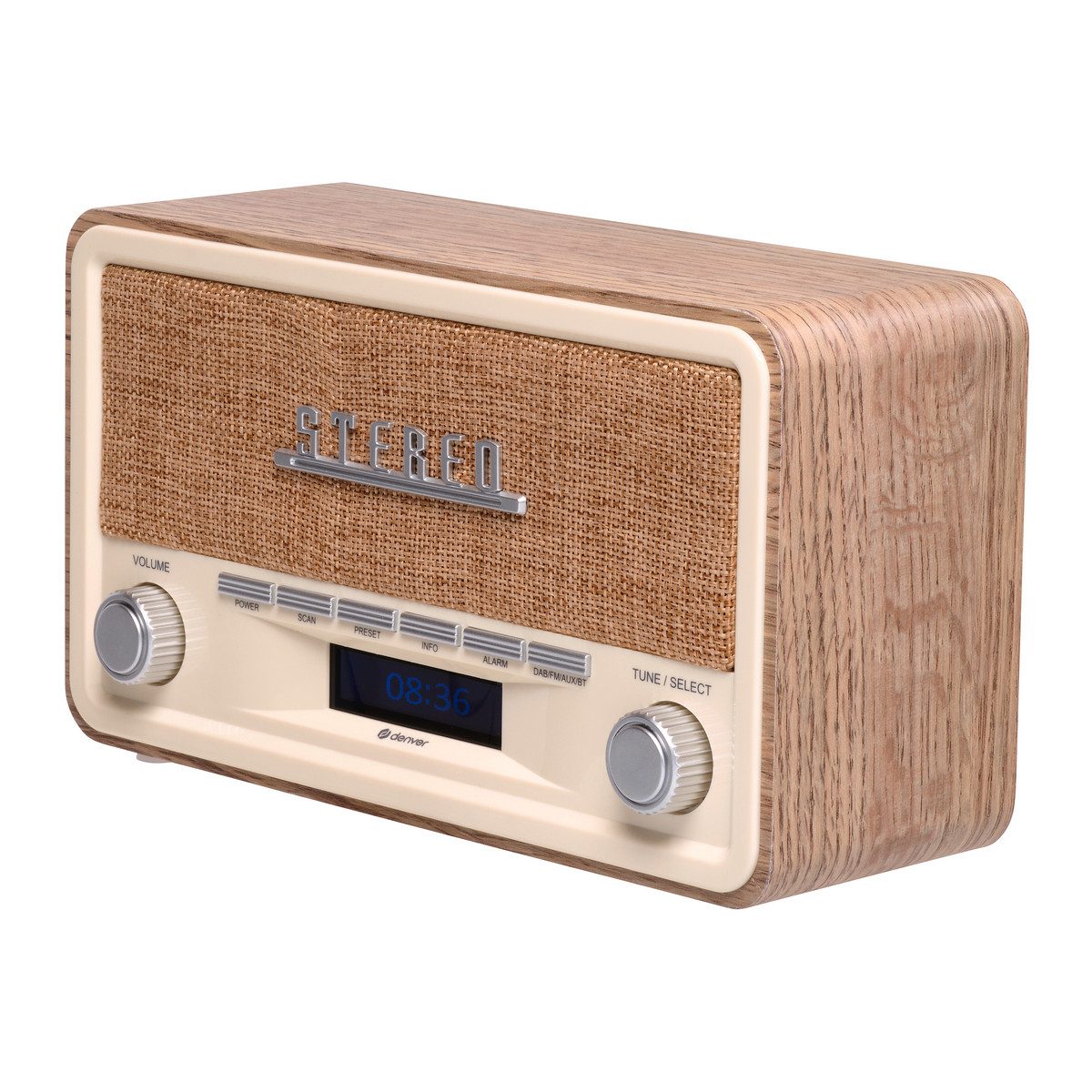 Denver Denver DAB+/FM Radio DAB-18LW Retro-Radio (Digitalradio (DAB), 4 W, Bluetooth)