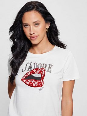 Guess T-Shirt Damen T-Shirt J'ADORE EASY TEE (1-tlg)