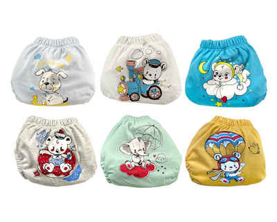 Just2little Stoffwindeln BEAR 6er (90) Pack Wasserdicht Baby Lernwindel Trainerhosen Unterwäsch