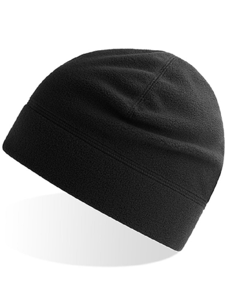 leichte, Polyester Herren aus Polarfleece / warme Recycelter Männer für Beanie Atlantis Mütze Schwarz Beanie