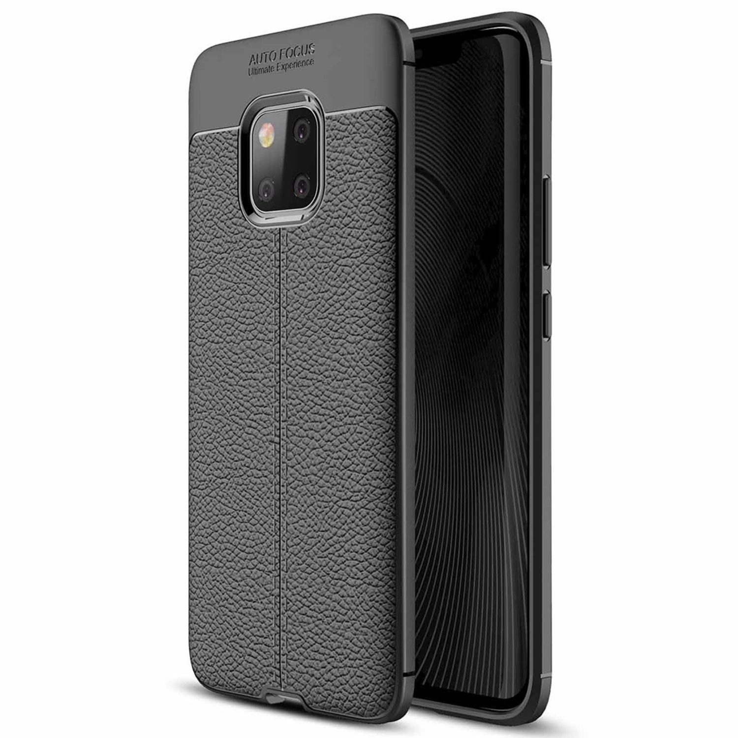 Nalia Smartphone-Hülle Huawei Mate 20 Pro 16,3 cm (6,4 Zoll), Leder Look Silikon Hülle / Anti-Fingerabdruck / Kratzfest / Rutschfest