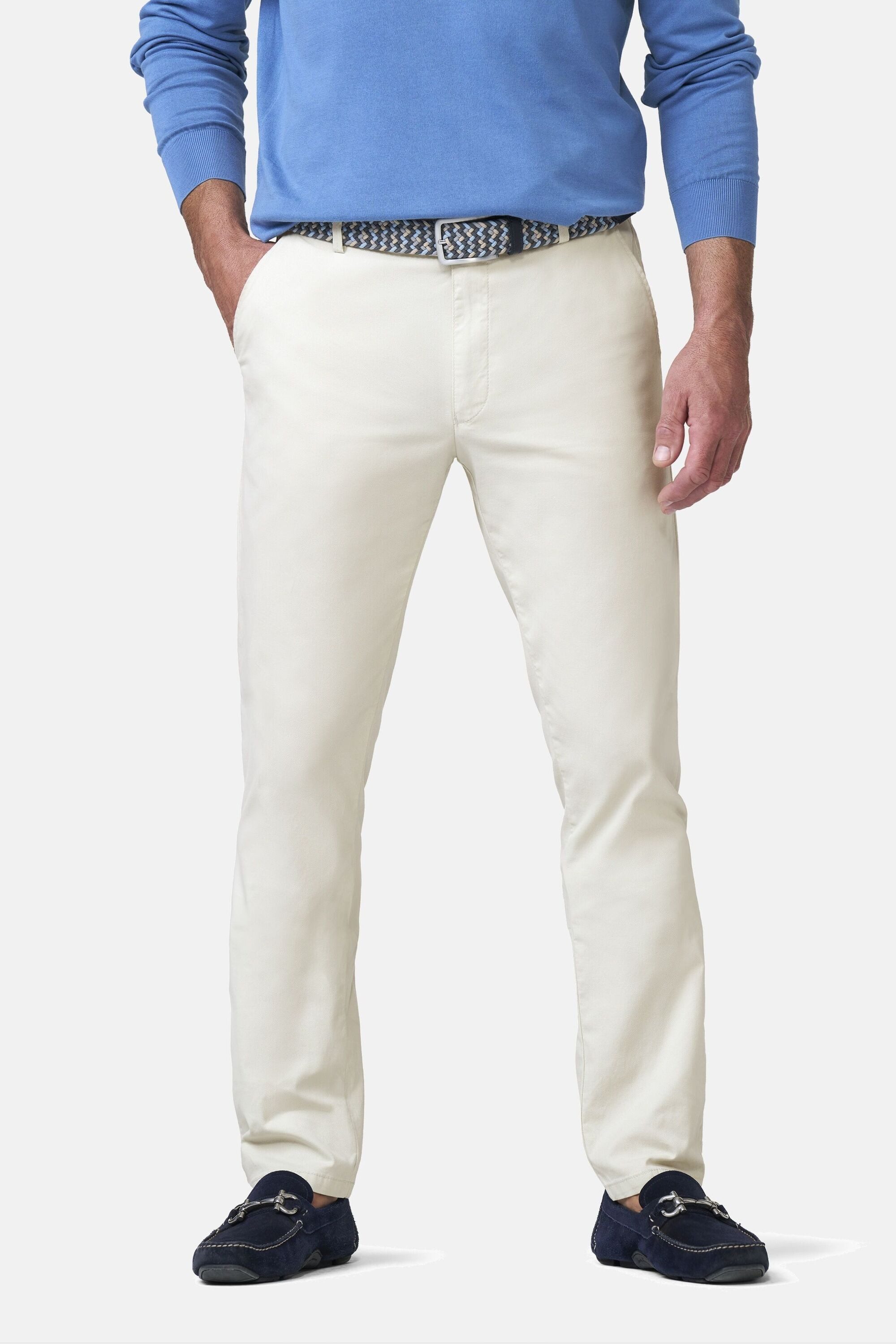 MEYER Chinos Oslo 1-5081 mit bundgewebtem Innenfutter
