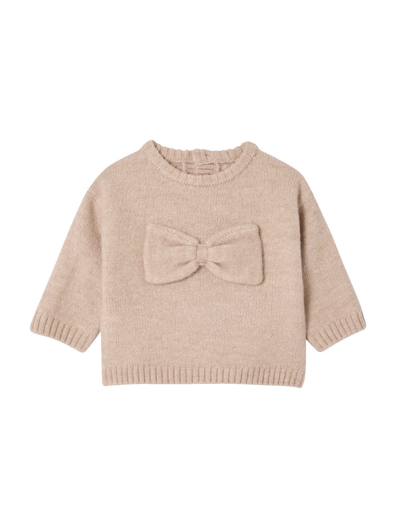 vertbaudet Pullunder Baby Pullover aus Strick mit Schleife