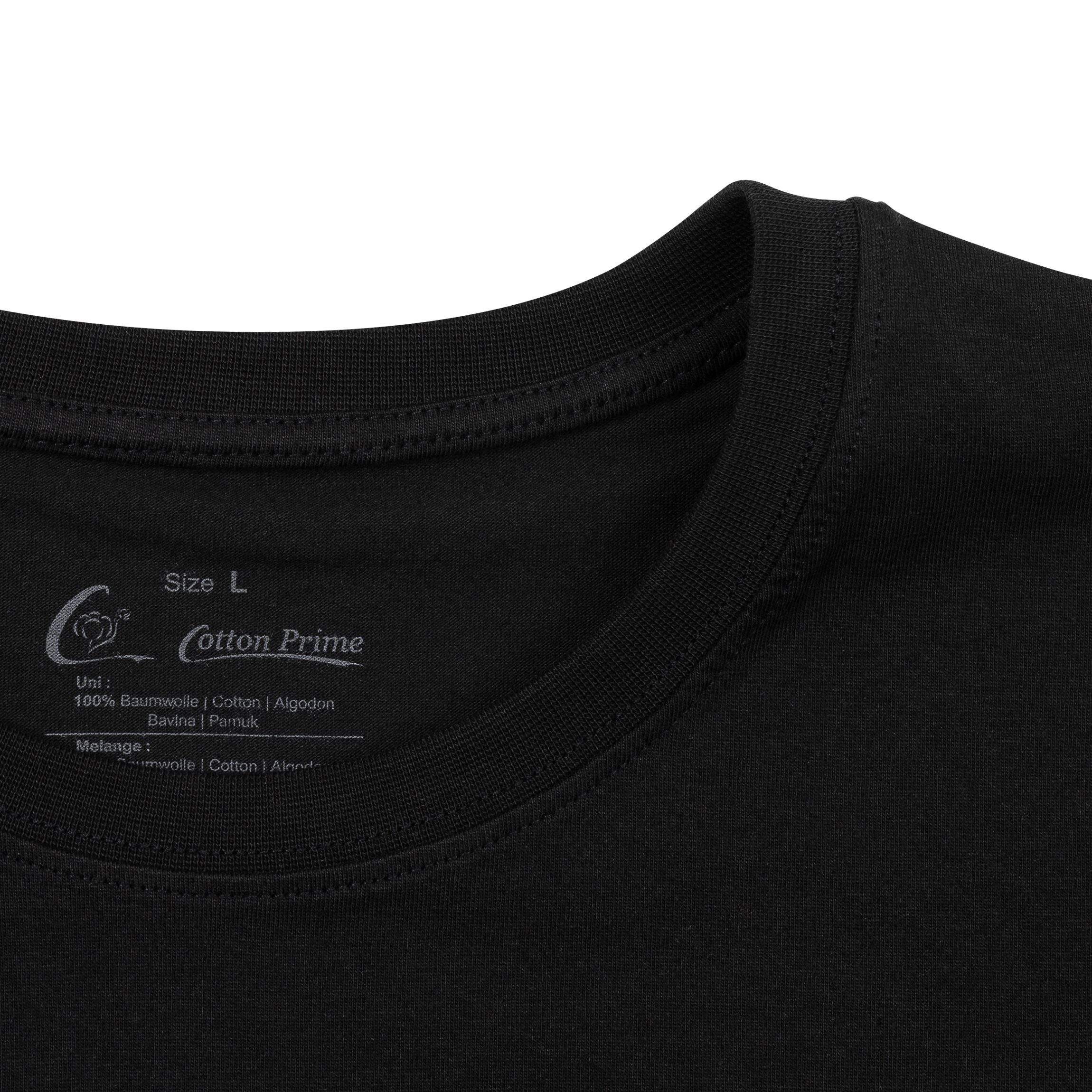 den Cotton Schwarz Prime® T-Shirt für - Zeit Garten Endlich Rente