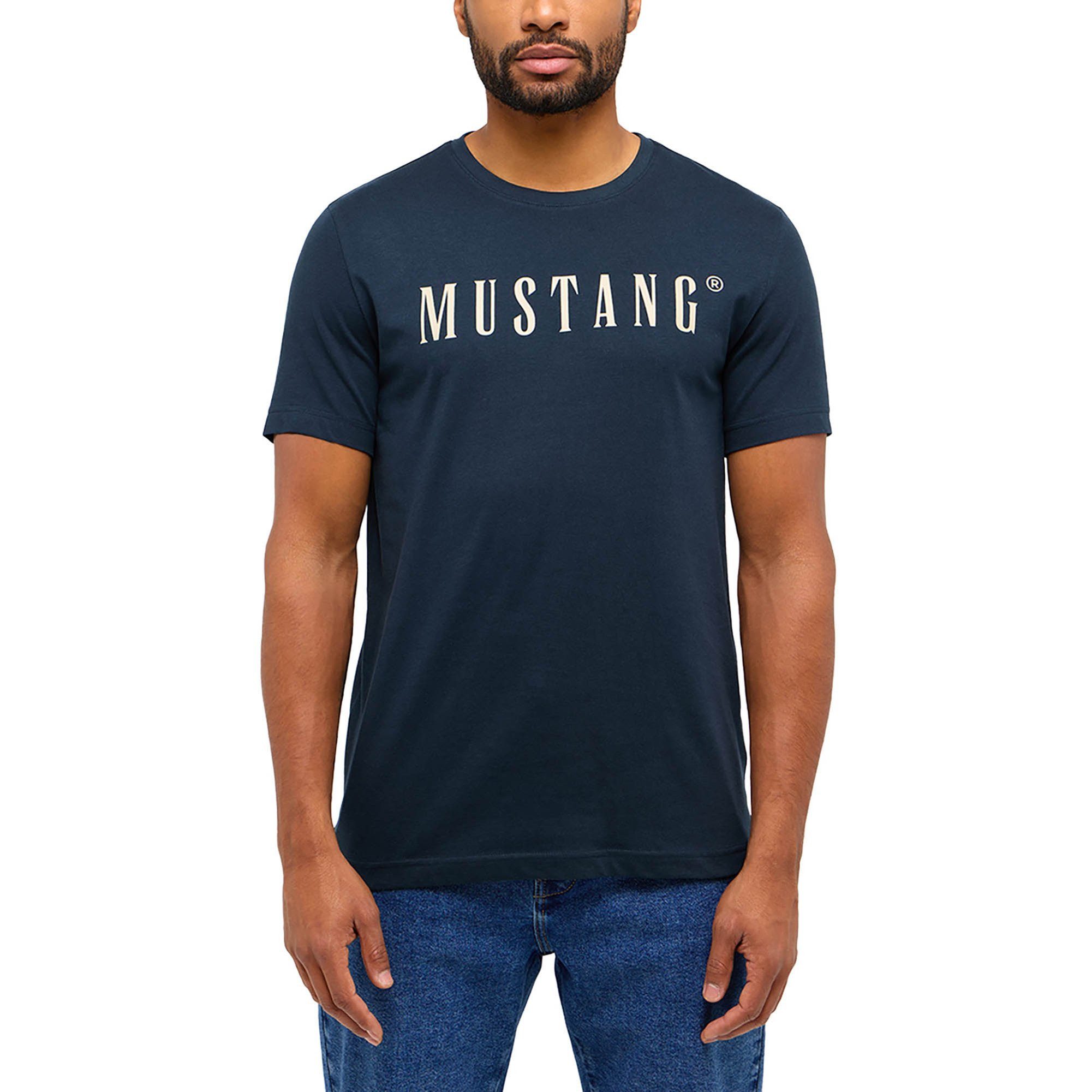 MUSTANG T-Shirt Herren T-Shirt 3er Pack Baumwolle Style Austin 3P (Packung, 3er Pack)