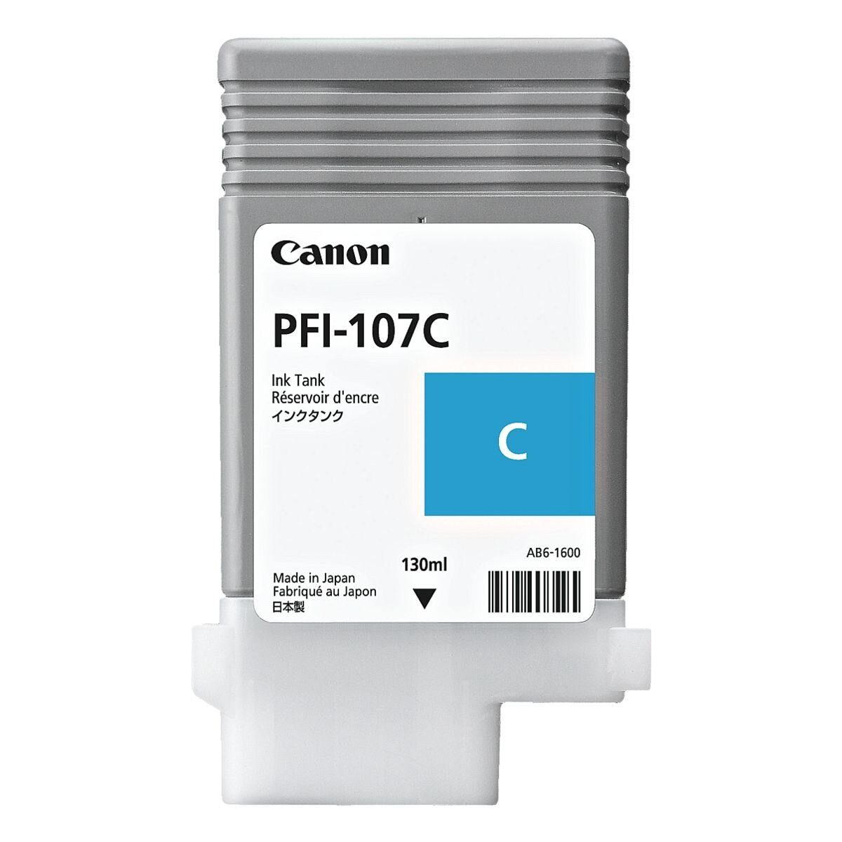 Canon PFI-107C Tintenpatrone (130 ml, Original Druckerpatrone, cyan)