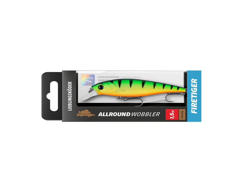 Lieblingsköder Kunstköder Allroundwobbler Set - Lieblingsköder - 3 er Set - Trübes wasser, (Allround trüb, 3-St. Trübes Wasser), Effektiver Lauf, Exzellente Verarbeitung