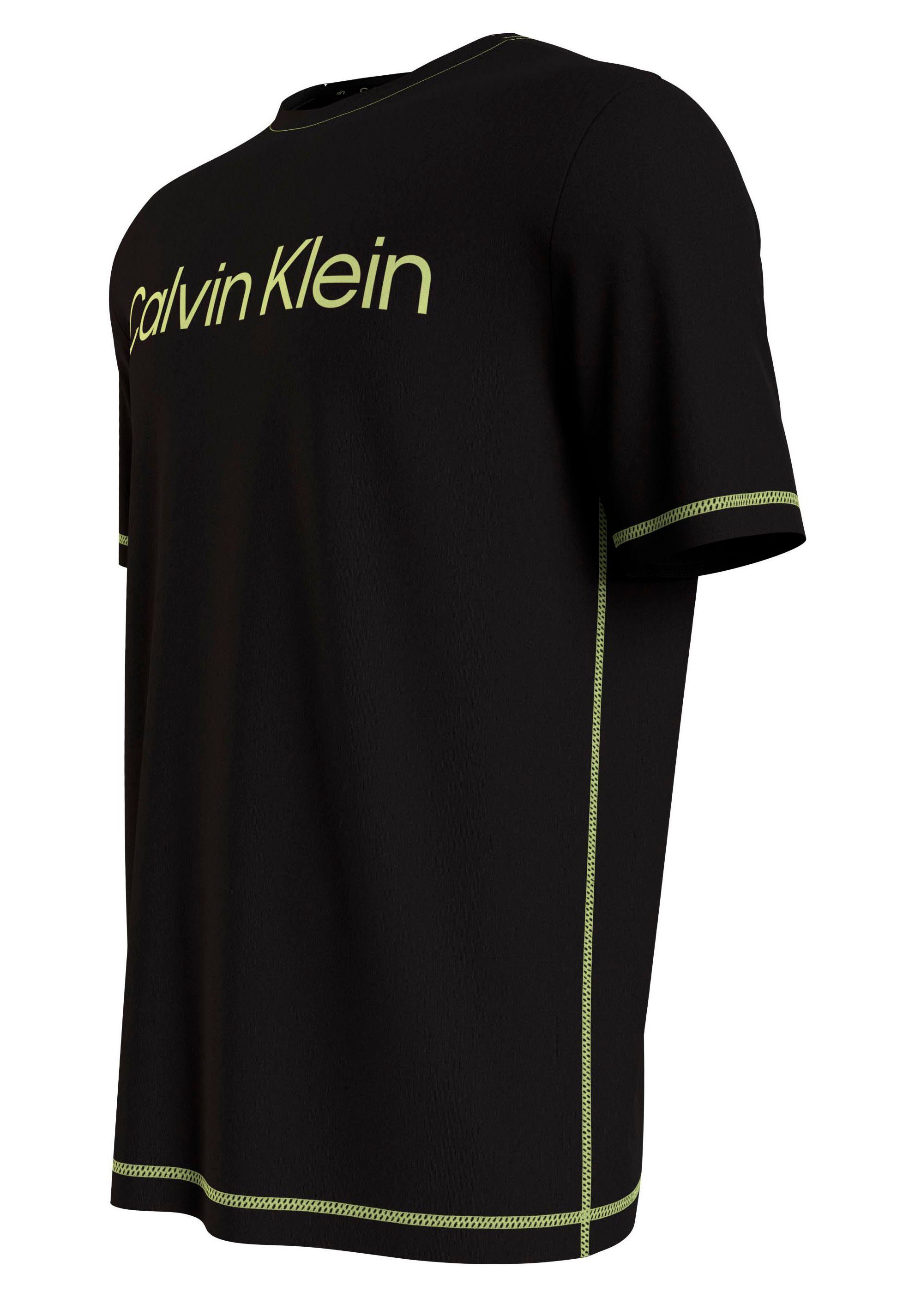 Calvin Klein Underwear T-Shirt S/S BLACK Logodruck CREW der NECK auf Brust mit