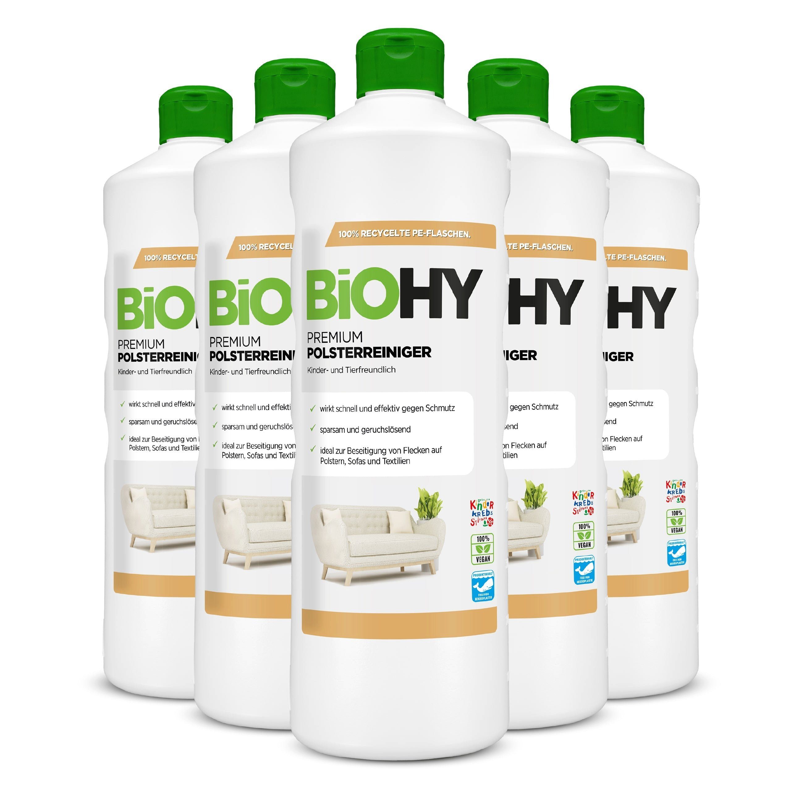 BiOHY Premium Polsterreiniger 6er Pack (6 x 1 Liter Flasche) Polsterreiniger (6-St)