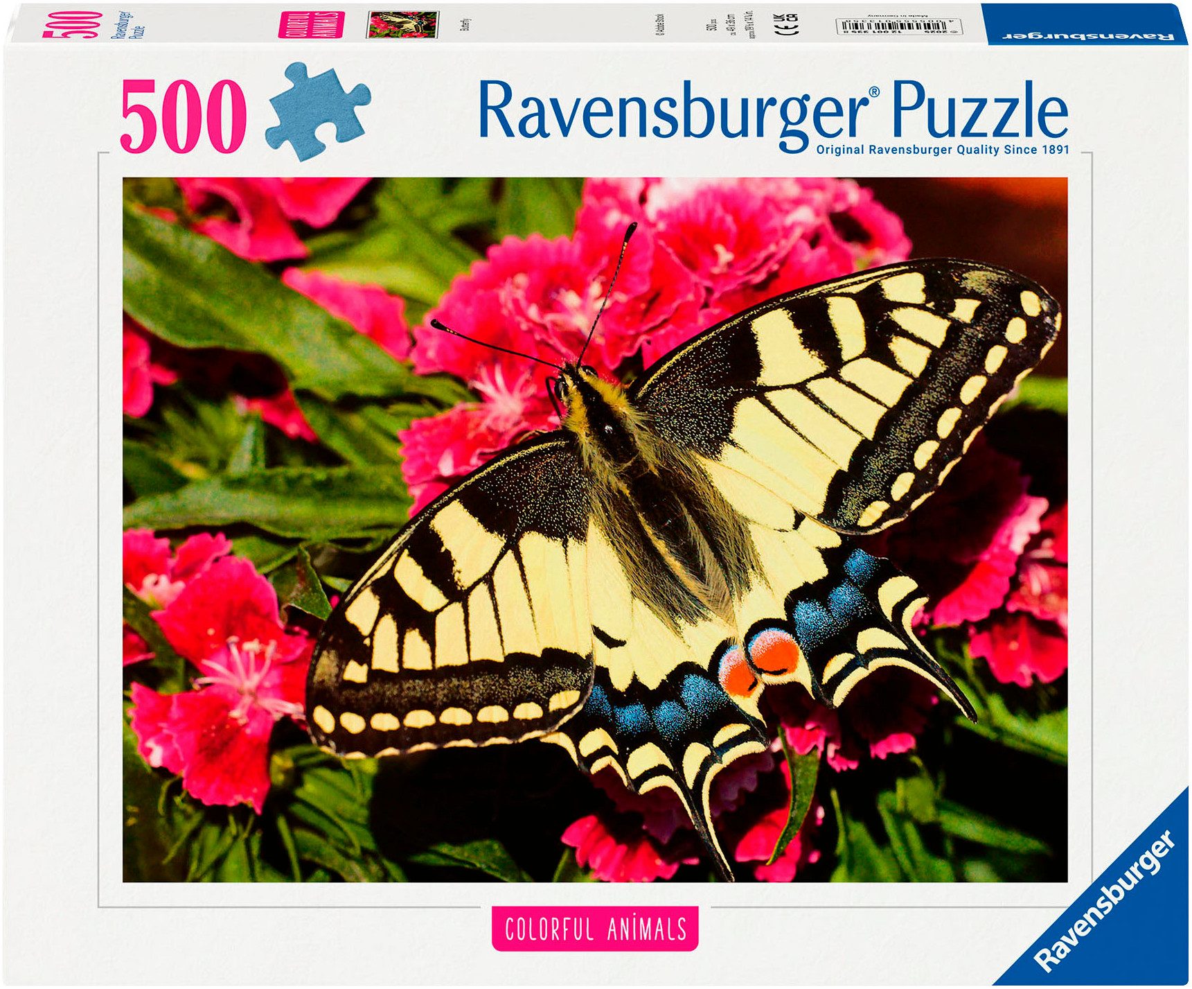 Ravensburger Puzzle Colorful Animals, Butterfly, 500 Puzzleteile, Made in G günstig online kaufen