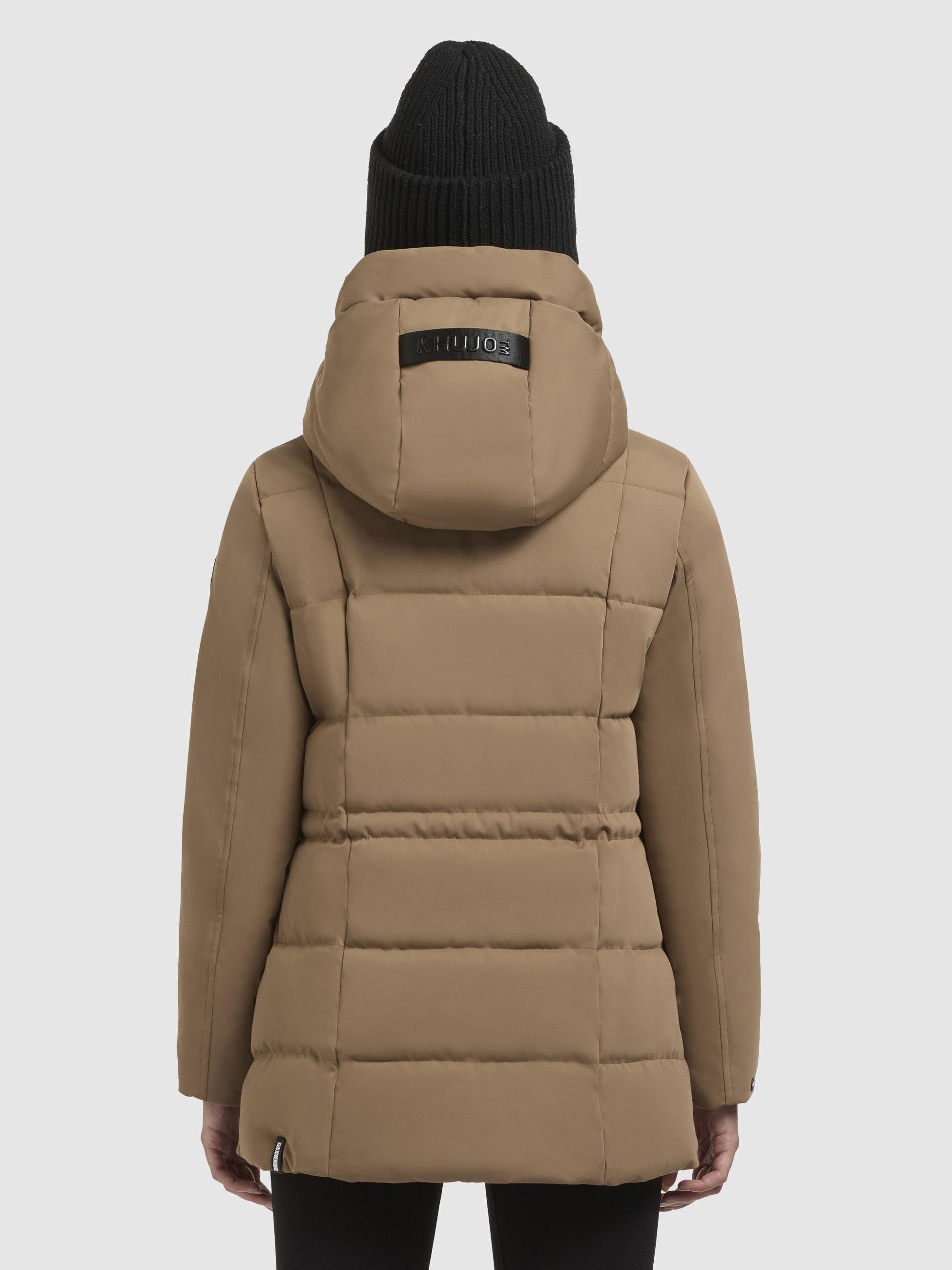 khujo Winterjacke Palla-YM Damen Wintermantel mit verstellbarer Kapuze