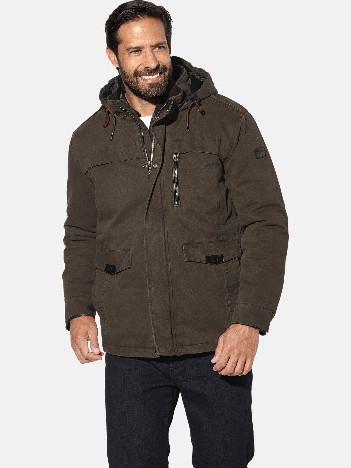 Jan Vanderstorm Outdoorjacke FINNGREN mit Kordelzugkapuze günstig online kaufen