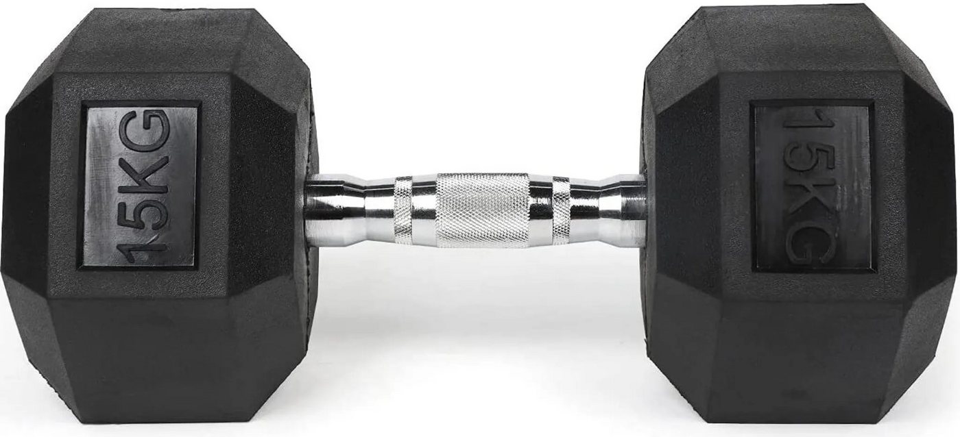 TechnoCLEAN Hantel Hexagon Kompakthantel Paar, Hex Hantel Gummi