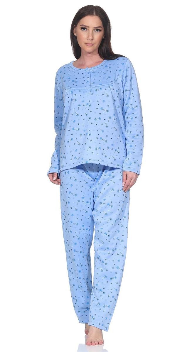 EloModa Pyjama Damen Pyjama lang Thermo günstig online kaufen
