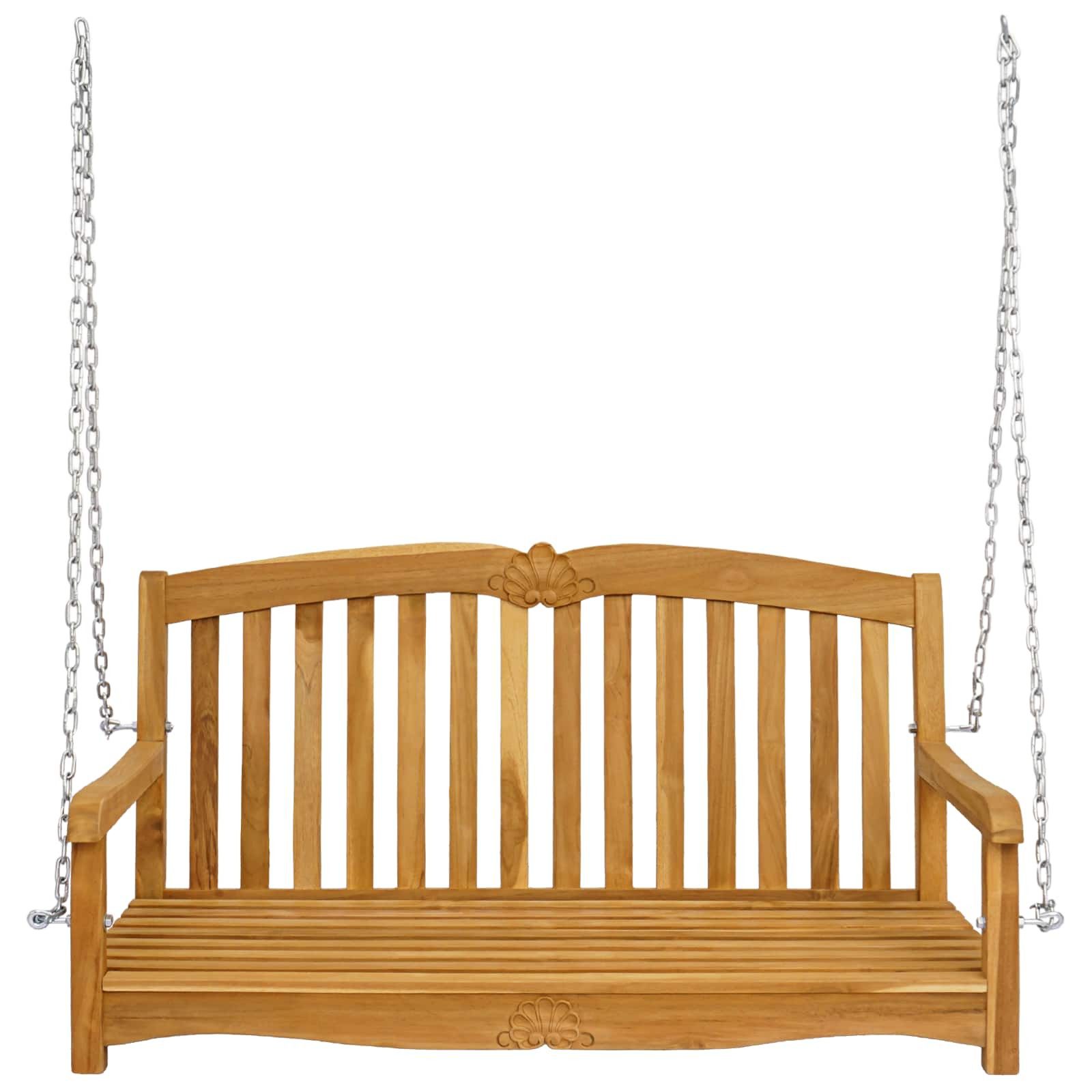 vidaXL Gartenbank Schaukelbank 114 x 60 x 60,5 cm Massivholz Natur (1-St)